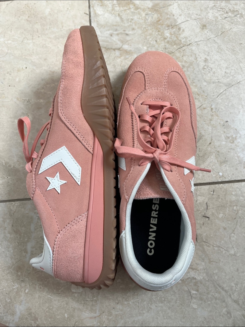Converse Run Star Trainer Low-Top Sneaker in Pink and White